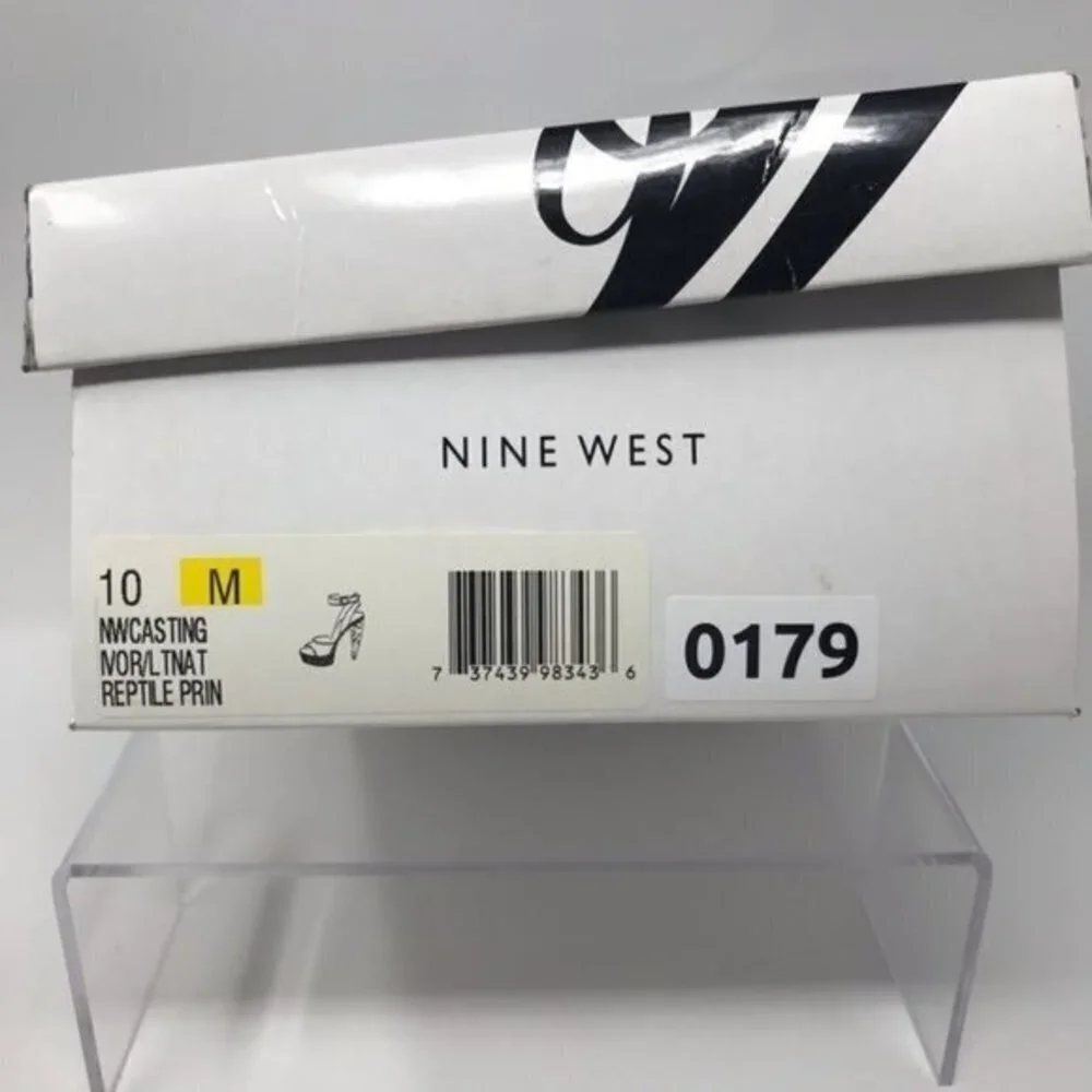 Nine West Casting Platform Sandals w/Reptile 10M